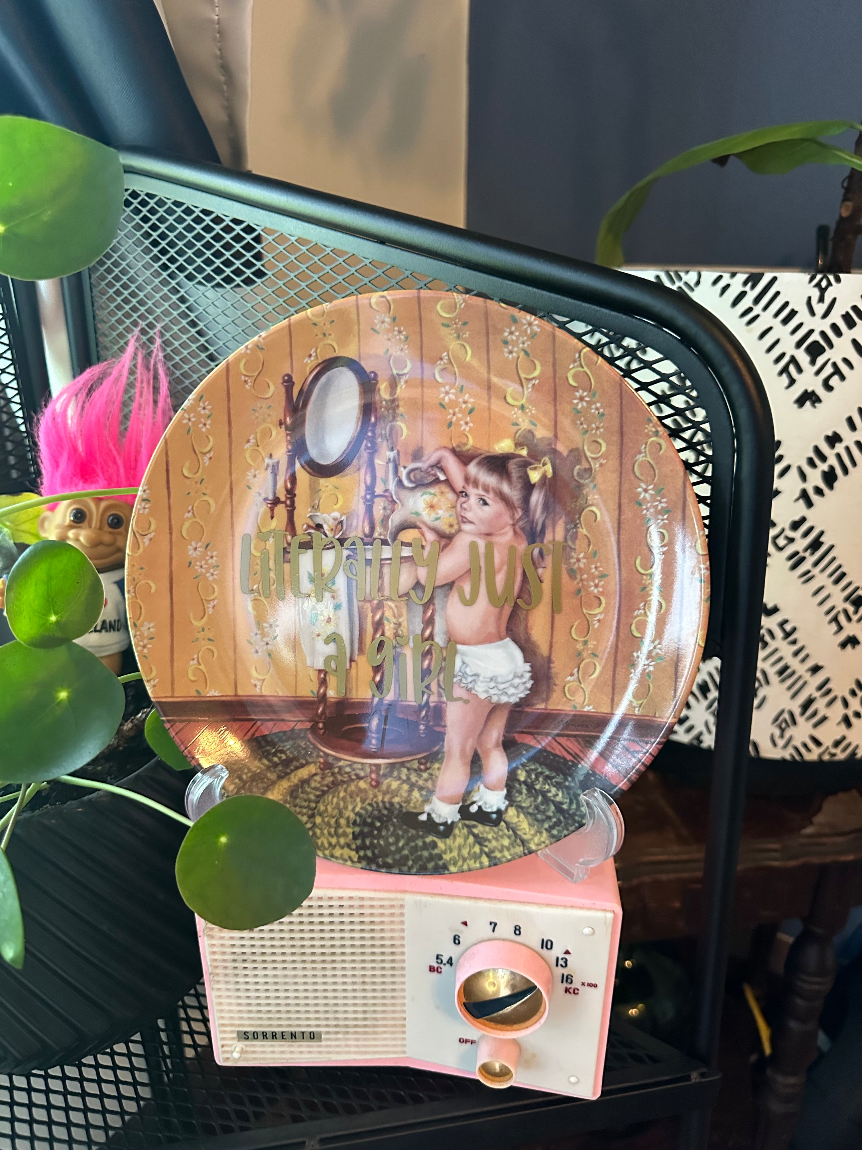 Literally just a girl upcycled plate