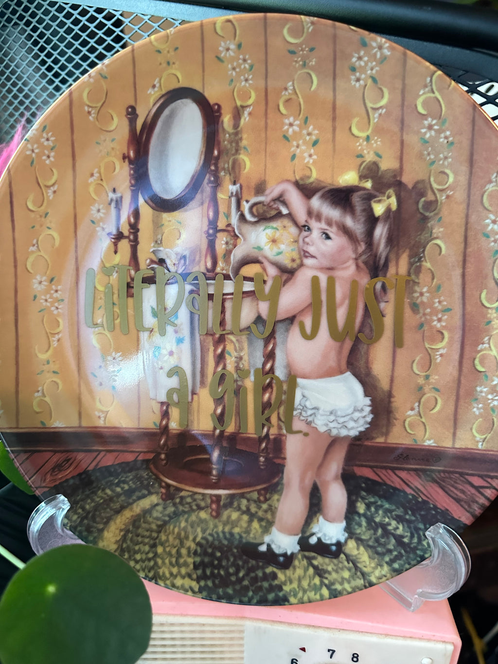 Literally just a girl upcycled plate