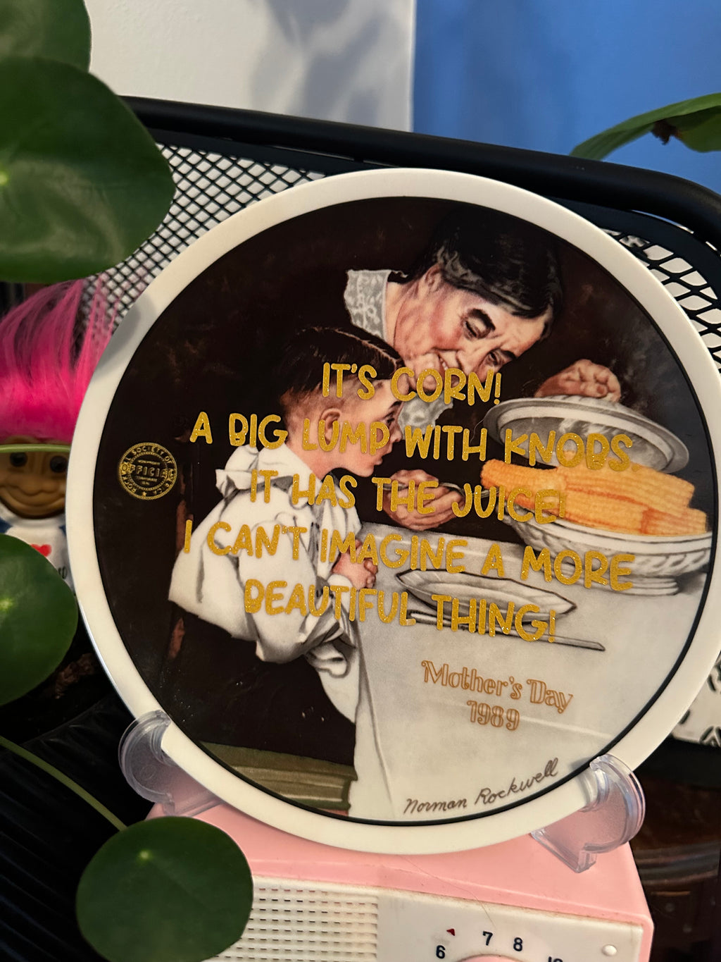 ITS CORN funny plate