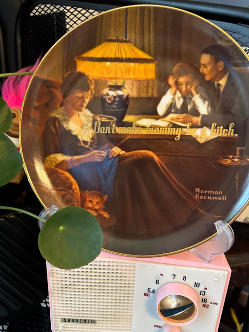 Don’t make mom… upcycled Norman Rockwell plate
