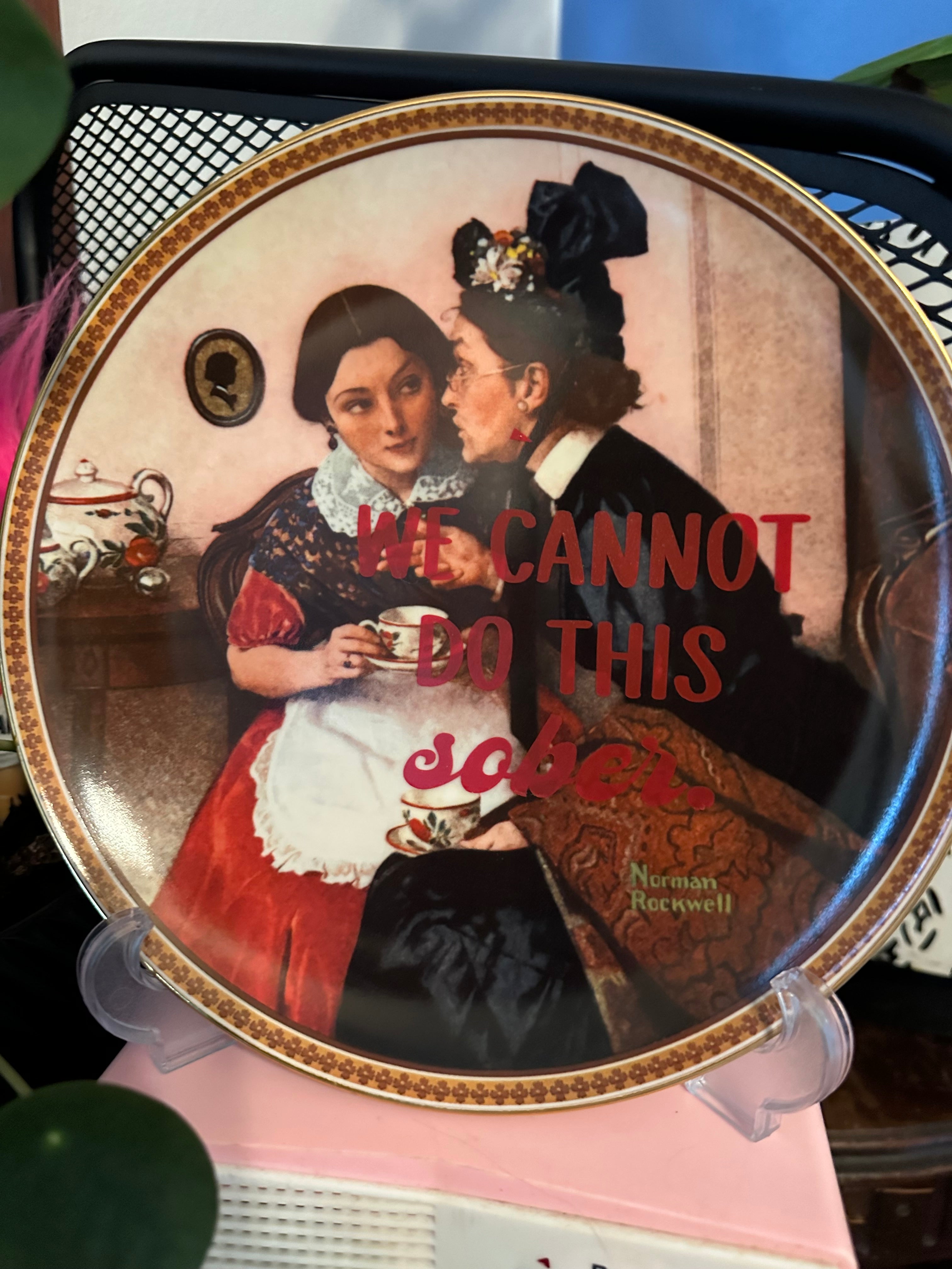 Sassy Vintage Norman Rockwell plate