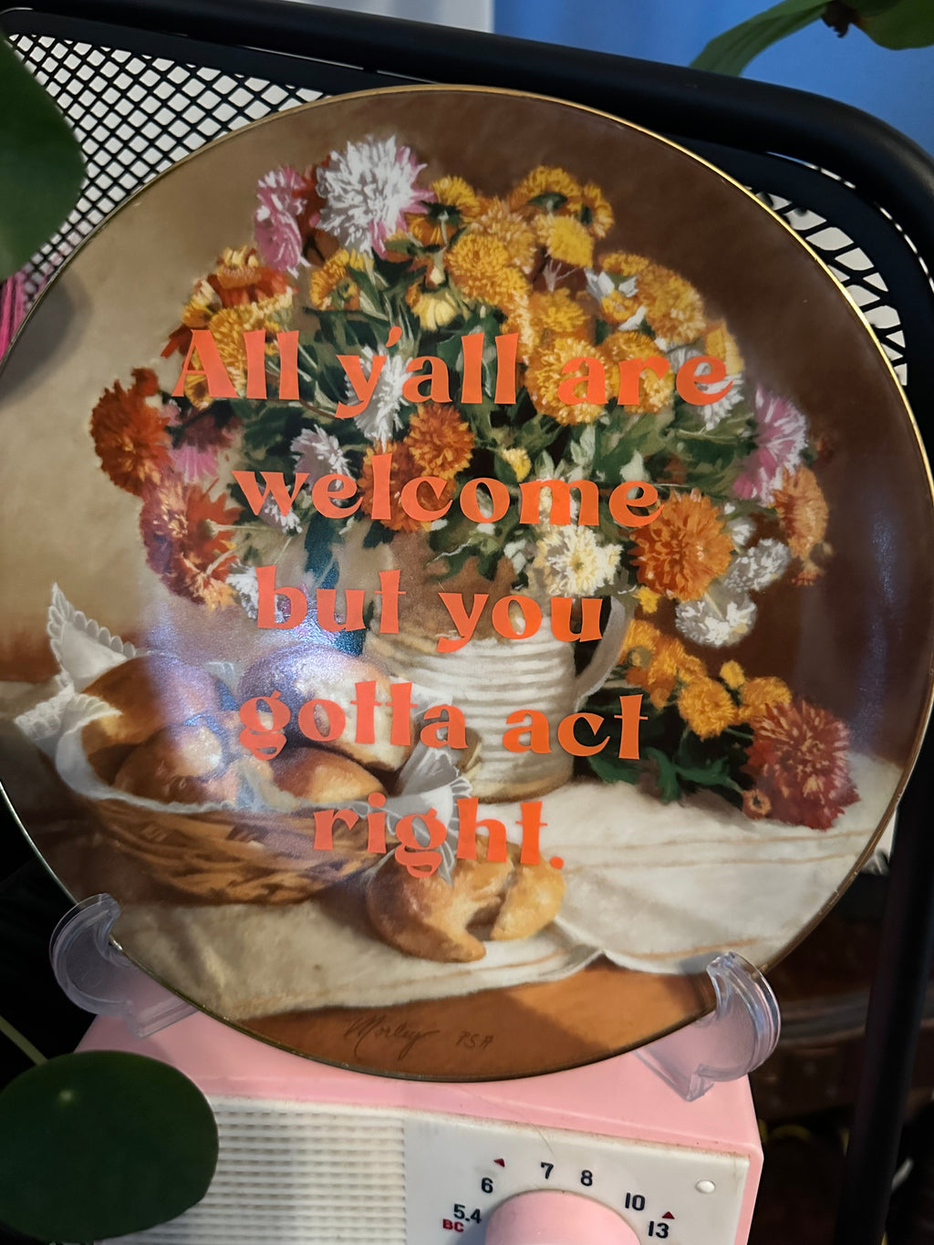 All y’all are welcome but you gotta act right plate