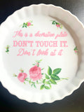 Sassy vintage rose tart dish
